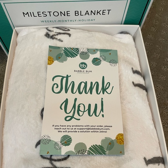 NEW Babble Bum Milestone and Holiday Baby Blanket - Picture 5 of 8